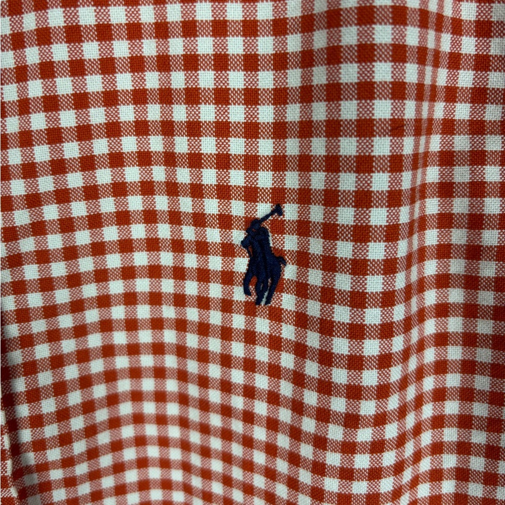 Ralph Lauren Button Down Shirt Boys Size M 10-12
Long Sleeve Brick Red Gingham - Picture 3 of 5
